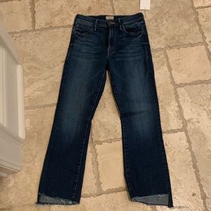 NWT Mother the insider crop step fray size 26